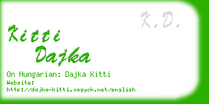 kitti dajka business card